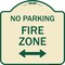 Signmission Fire Lane with Bidirectional Arrow Heavy-Gauge Aluminum Architectural Sign, 18" x 18", TG-1818-23990 A-DES-TG-1818-23990 - alternate 1